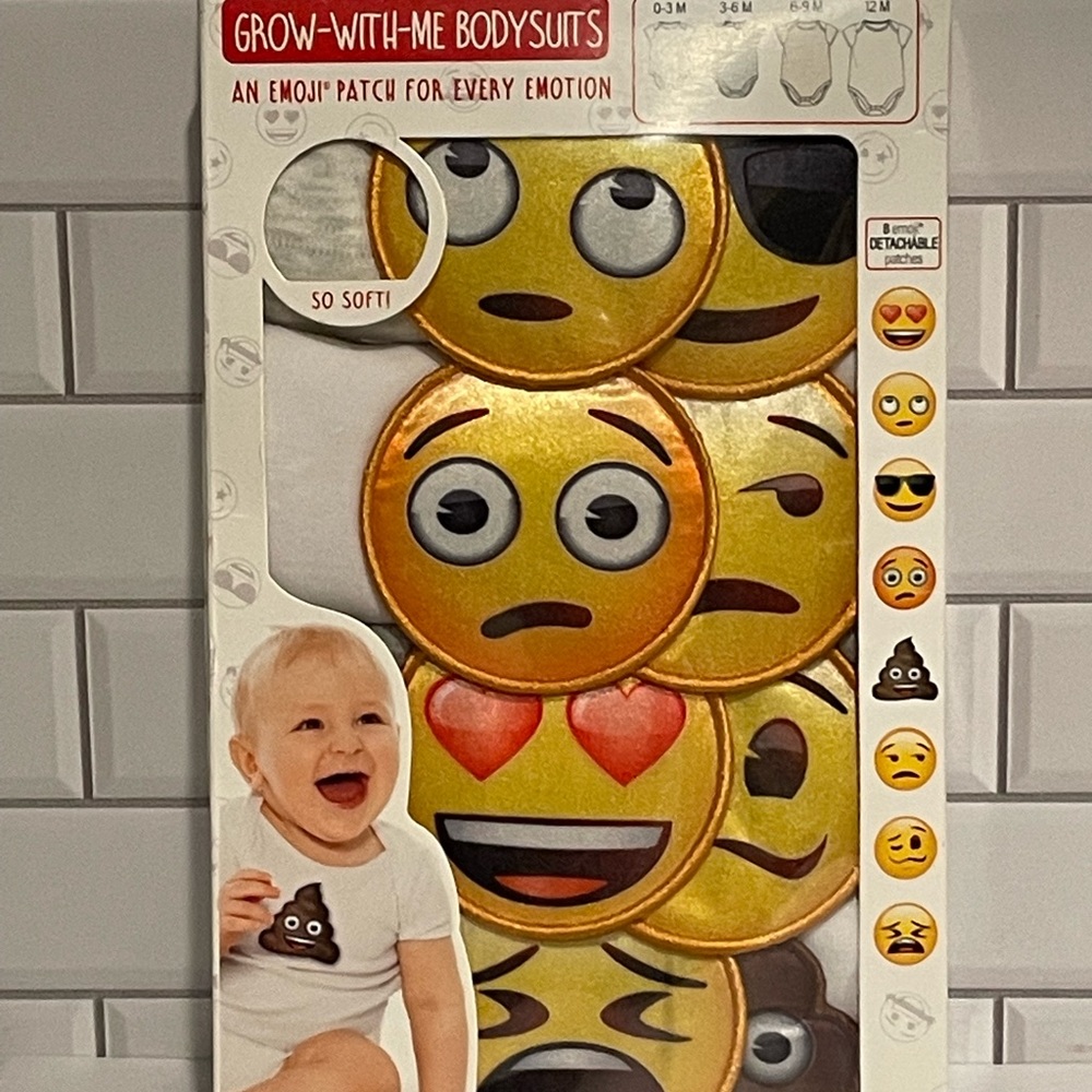 Emoji Grow-With-Me-Bodysuits